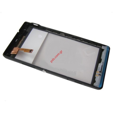 Γνήσια πρόσοψη Sony Xperia SP C5302 Black Silver με το εξωτερικό τζάμι την αφή 