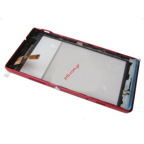 Γνήσια πρόσοψη Sony Xperia SP C5302 Red κόκκινο με το εξωτερικό τζάμι την αφή 