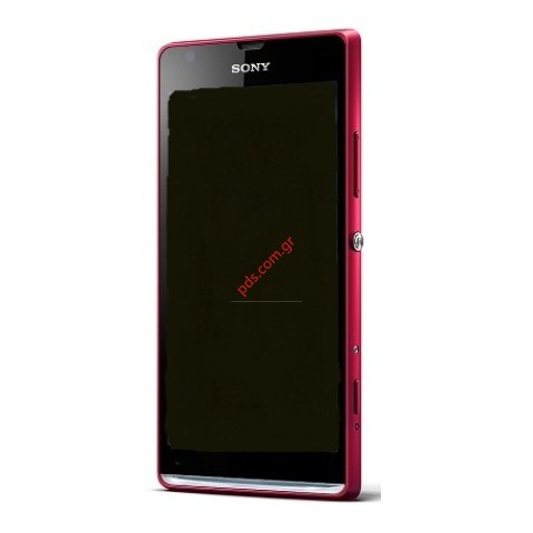 Γνήσια πρόσοψη Sony Xperia SP C5302 Red κόκκινο με το εξωτερικό τζάμι την αφή 