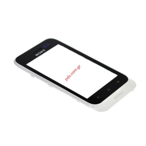 Γνήσια πρόσοψη Sony Xperia Tipo ST2i White με εξωτερικό τζάμι και την αφή σε λευκό χρώμα