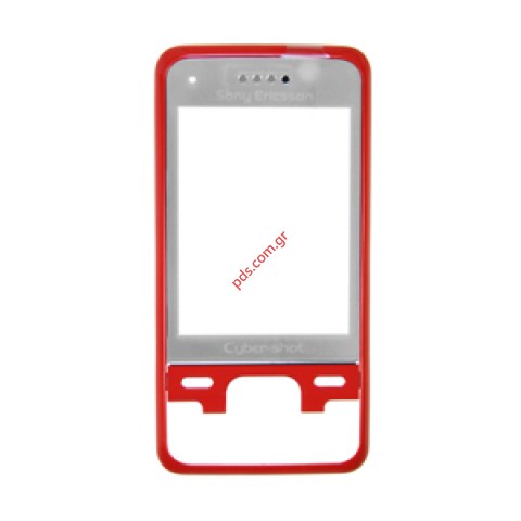 Γνήσια πρόσοψη SonyEricsson C903 σε κόκκινο χρώμα με το τζαμάκι 