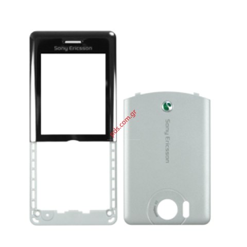 Γνήσια πρόσοψη SonyEricsson S312 με καπάκι μπαταρίας σε ασημί χρώμα.