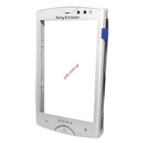Γνήσια πρόσοψη Sonyericsson XPeria Mini ST15i σε λευκό χρώμα.