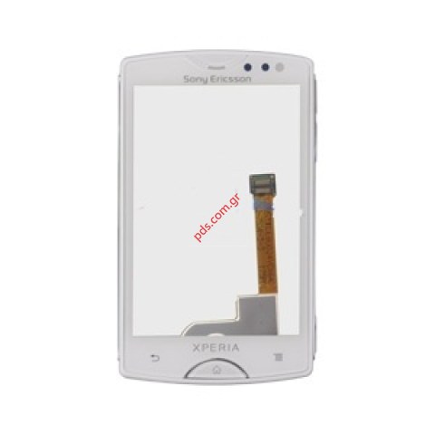Γνήσια πρόσοψη Sonyericsson XPeria Mini ST15i σε λευκό χρώμα.