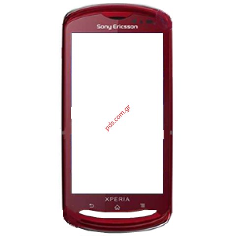 Γνήσια πρόσοψη Sonyericsson XPeria Pro MK16i Red με εξωτερικό τζάμι και την αφή σε κόκκινο χρώμα 