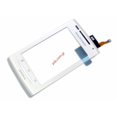 Γνήσια πρόσοψη X8 xperia (E15i) μαζι με το τζαμάκι αφής σε λευκό χρώμα