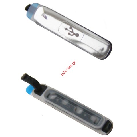 Γνήσιο κάλυμα USB τροφοδοσίας Samsung SM-G900F Galaxy S5 Silver σε ασημί χρώμα