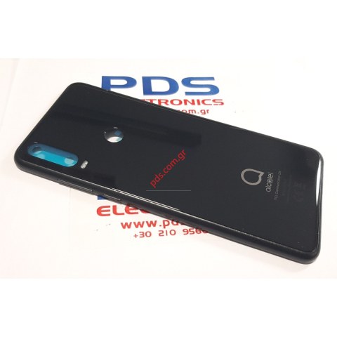 Γνήσιο καπάκι μπαταρίας Alcatel 3X (2019) TCL 5048Y Black Jewlery σε γυαλιστερό μαύρο χρώμα