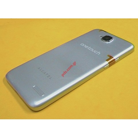 Γνήσιο καπάκι μπαταρίας Alcatel 6012 Silver (1 SIM) σε ασημί χρώμα με τα πλαινά πλήκτρα