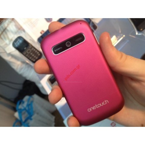 Γνήσιο καπάκι μπαταρίας Alcatel OT 903 Fuxia Pink σε ροζ χρώμα