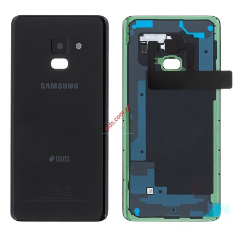 Γνήσιο καπάκι μπαταρίας Black Samsung Galaxy A8 2018 SM-A530F σε μαύρο χρώμα (ΜΕ ΕΞΑΡΤΗΜΑΤΑ) ORIGINAL