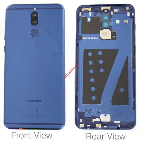 Γνήσιο καπάκι μπαταρίας Blue Huawei Mate 10 Lite Dual Sim (RNE-L21) Battery Cover + Fingerprint Button σε μπλέ χρώμα