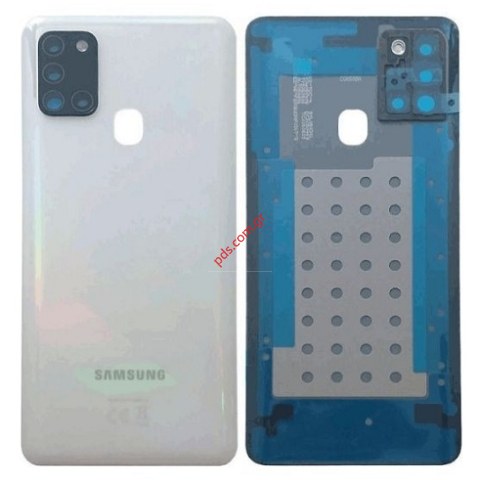 Γνήσιο καπάκι μπαταρίας cover Samsung A217F Galaxy A21s White (Service Pack) σε λευκό χρώμα ORIGINAL