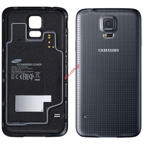 Γνήσιο καπάκι μπαταρίας φόρτισης Samsung Black Galaxy S5 SM-G900F (EP-CG900IWEGWW) σε μαύρο χρώμα EU BLISTER Γνήσιο καπάκι μπαταρίας φόρτισης Samsung Black Galaxy S5 SM-G900F (EP-CG900IWEGWW) σε μαύρο χρώμα EU BLISTER