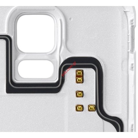 Γνήσιο καπάκι μπαταρίας φόρτισης Samsung White Galaxy S5 SM-G900F (EP-CG900IWEGWW) σε λευκό χρώμα EU BLISTER