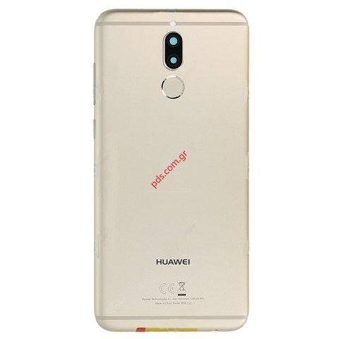Γνήσιο καπάκι μπαταρίας Gold Huawei Mate 10 Lite Dual Sim (RNE-L21) περιλαμβάνει τον δακτυλικού αισθητήρα Fingerprint Sensor σε χρυσό χρώμα
