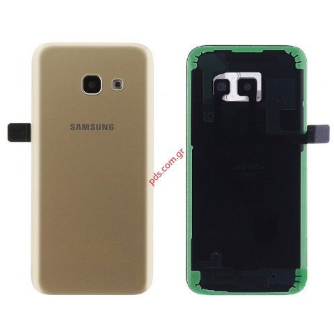 Γνήσιο καπάκι μπαταρίας Gold Samsung Galaxy A3 (2017) SM-A320F Back Cover σε χρυσό χρώμα