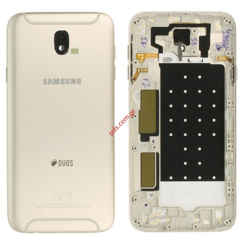 Γνήσιο καπάκι μπαταρίας Gold Samsung SM-J730F, DS Galaxy J7 Duos (2017) σε χρυσό χρώμα Γνήσιο καπάκι μπαταρίας Gold Samsung SM-J730F, DS Galaxy J7 Duos (2017) σε χρυσό χρώμα