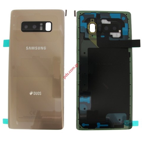 Γνήσιο καπάκι μπαταρίας Gold Samsung SM-N950FD Galaxy Note 8 Duos (DUOS) σε χρυσό χρώμα Γνήσιο καπάκι μπαταρίας Gold Samsung SM-N950FD Galaxy Note 8 Duos (DUOS) σε χρυσό χρώμα