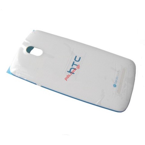 Γνήσιο καπάκι μπαταρίας HTC Desire 500 (1 SIM) White Blue σε λευκό χρώμα