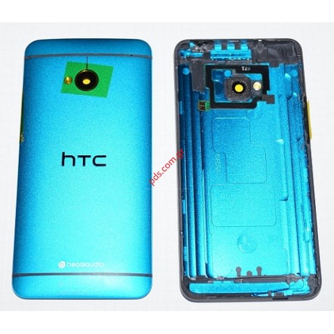 Γνήσιο καπάκι μπαταρίας HTC ONE M7 801e Blue σε μπλέ χρώμα.