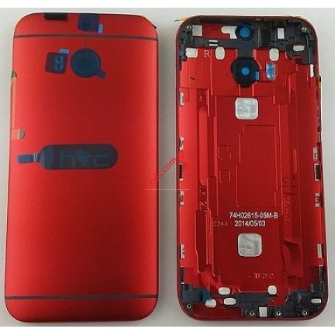 Γνήσιο καπάκι μπαταρίας HTC ONE (M8) Red Complete σε κόκκινο χρώμα