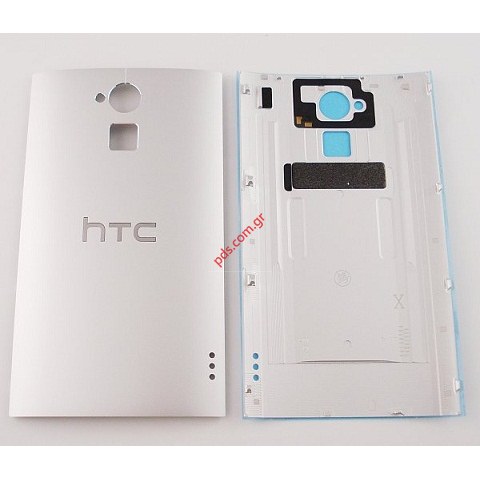 Γνήσιο καπάκι μπαταρίας HTC One Max (T6) Silver σε ασημί χρώμα