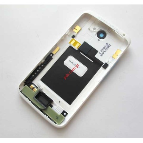 Γνήσιο καπάκι μπαταρίας HTC ONE X G23 White σε λευκό χρώμα.