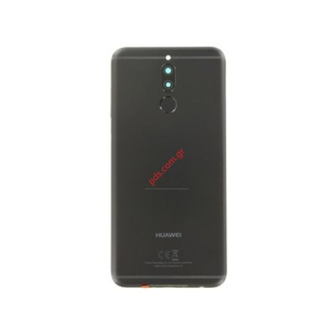 Γνήσιο καπάκι μπαταρίας Huawei Mate 10 Lite Dual Sim Black (RNE-L21) Battery Cover + Fingerprint Button σε μαύρο χρώμα