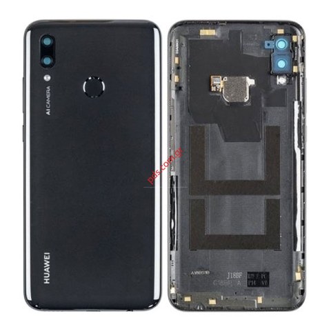 Γνήσιο καπάκι μπαταρίας Huawei P Smart 2019 Black (POT-LX3, POT-LX1, POT-AL00) σε μαύρο χρώμα με finger touch sensor (ORIGINAL COMPLETE)