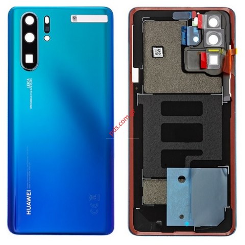 Γνήσιο καπάκι μπαταρίας Huawei P30 Pro (VOG-L29) Aurora Blue 2019 σε μπλέ χρώμα με ολα τα εξαρτήματα  Γνήσιο καπάκι μπαταρίας Huawei P30 Pro (VOG-L29) Aurora Blue 2019 σε μπλέ χρώμα με ολα τα εξαρτήματα