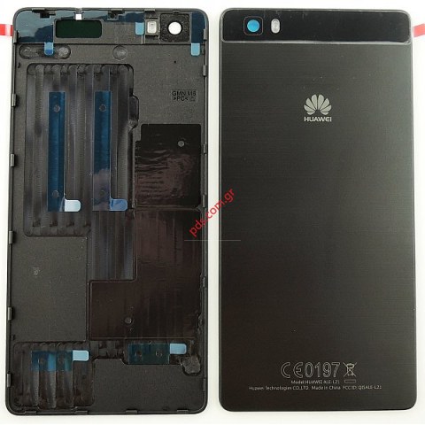Γνήσιο καπάκι μπαταρίας Huawei P8 Lite 2016 Black (ALE-L21) σε μαύρο χρώμα