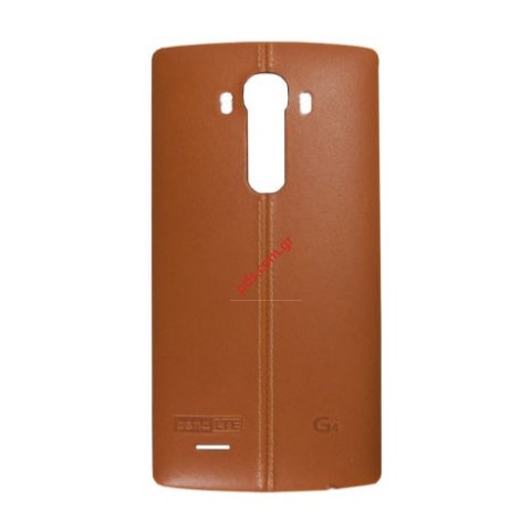 Γνήσιο καπάκι μπαταρίας LG ACQ88373052, ACQ88363102Light Brown Leather (W/NFC) με δερμάτινη υφή σε καφέ χρώμα