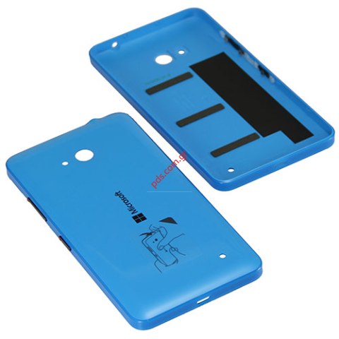 Γνήσιο καπάκι μπαταρίας Microsoft Lumia 640 Cyan σε μπλέ χρώμα