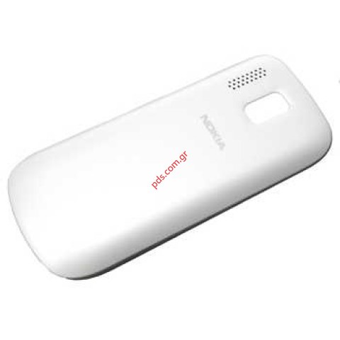 Γνήσιο καπάκι μπαταρίας Nokia Asha 203 White σε λευκό χρώμα