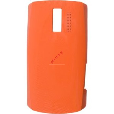 Γνήσιο καπάκι μπαταρίας Nokia Asha 205 Orange (DUAL 2 SIM) σε πορτοκαλί χρώμα.