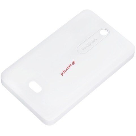 Γνήσιο καπάκι μπαταρίας Nokia Asha 501 White Dual Sim σε λευκό χρώμα.