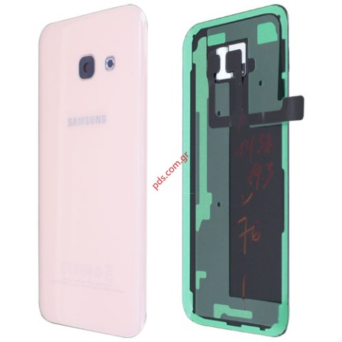Γνήσιο καπάκι μπαταρίας Rose Samsung SM-A520F Galaxy A5 (2017) σε ροζ χρώμα περιλαμβάνει τα Camera Lens, Adhesive Foil.