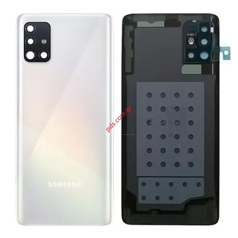 Γνήσιο καπάκι μπαταρίας Samsung A515 Galaxy A51 Prism White με το τζαμάκι της κάμερας σε λευκό χρώμα Bulk ORIGINAL