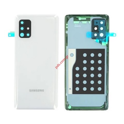 Γνήσιο καπάκι μπαταρίας Samsung A516 Galaxy A51 5G White με το τζαμάκι της κάμερας σε λευκό χρώμα Bulk ORIGINAL