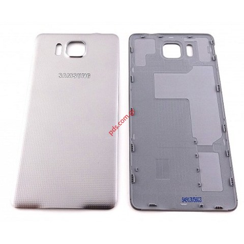 Original battery cover Samsung SM-G850F Galaxy Alpha silver chrome  Original battery cover Samsung SM-G850F Galaxy Alpha silver chrome