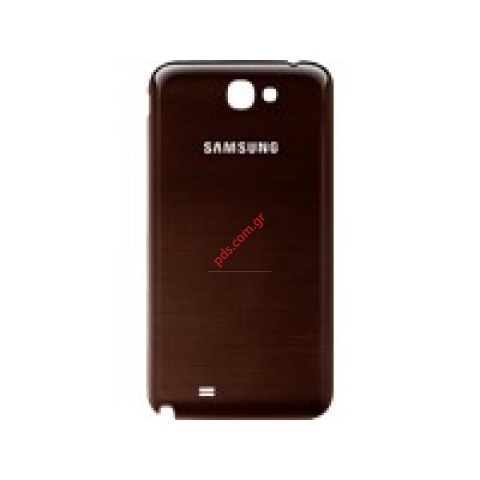 Γνήσιο καπάκι μπαταρίας Samsung Galaxy Note 2 N7100 Brown σε καφέ χρώμα 