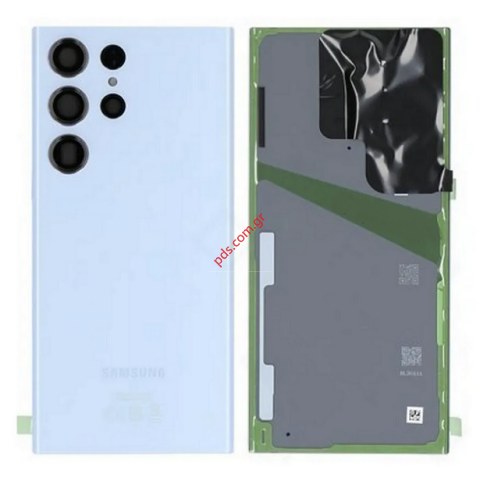 Γνήσιο καπάκι μπαταρίας Samsung Galaxy S23 Ultra SM-S918B Sky Blue σε γαλάζιο χρώμα SVP ORIGINAL BOX