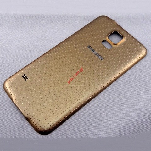 Γνήσιο καπάκι μπαταρίας Samsung Galaxy S5 SM-G900F Gold σε χρυσό χρώμα