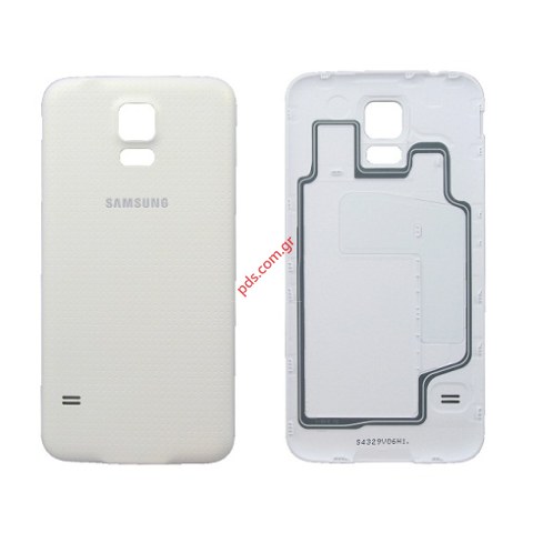 Γνήσιο καπάκι μπαταρίας Samsung Galaxy S5 SM-G900F White σε λευκό χρώμα