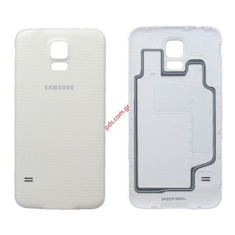 Γνήσιο καπάκι μπαταρίας Samsung Galaxy S5 SM-G900F White σε λευκό χρώμα Γνήσιο καπάκι μπαταρίας Samsung Galaxy S5 SM-G900F White σε λευκό χρώμα