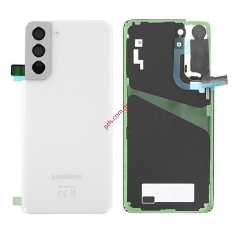 Γνήσιο καπάκι μπαταρίας Samsung S21 5G SM-G991B White σε λευκό χρώμα Box