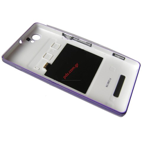 Γνήσιο καπάκι μπαταρίας Sony Xperia M C1904 Purple C1905 σε Μωβ χρώμα (with side key + NFC) 1&2 SIM