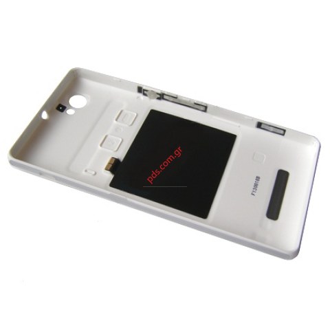 Γνήσιο καπάκι μπαταρίας Sony Xperia M Single C1904 White σε Λευκό χρώμα (with side key + NFC)