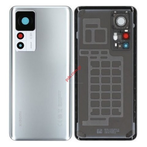 Γνήσιο καπάκι μπαταρίας Xiaomi 12T PRO (22081212UG) 2022 Silver σε ασημί χρώμα Blister
